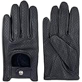 Zjjseloru Womens Elegant Genuine Lambskin Leather Driving Gloves Unlined, Touchscreen