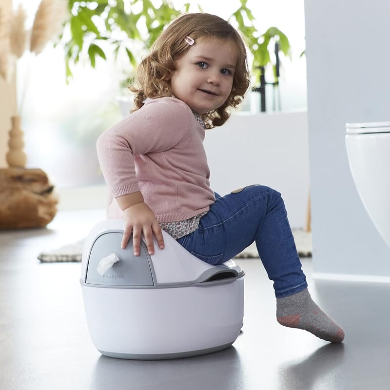 Deluxe 4 em 1 penico, Penico, Redutor, Fezes e dispensador de toalhetes, De 18 meses a 4 anos aprox., Kasimir, Branco