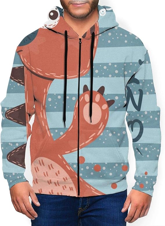 Amazon Co Jp かわいい恐竜 メンズ パーカー ファッション カーディガン キャップ付き カジュアルウェア ジッパー 服 ファッション小物