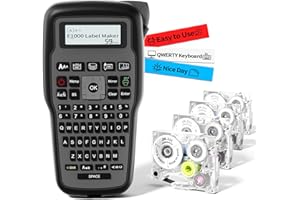 OMEZIZY Handheld Label Maker Machine with Keyboard - E1000 Pro Portable Label Maker, Label Makers with QWERTY Keyboard, Label Printer with Type-C Cable, Easy Labeler for Industrial, Home, Office Organization