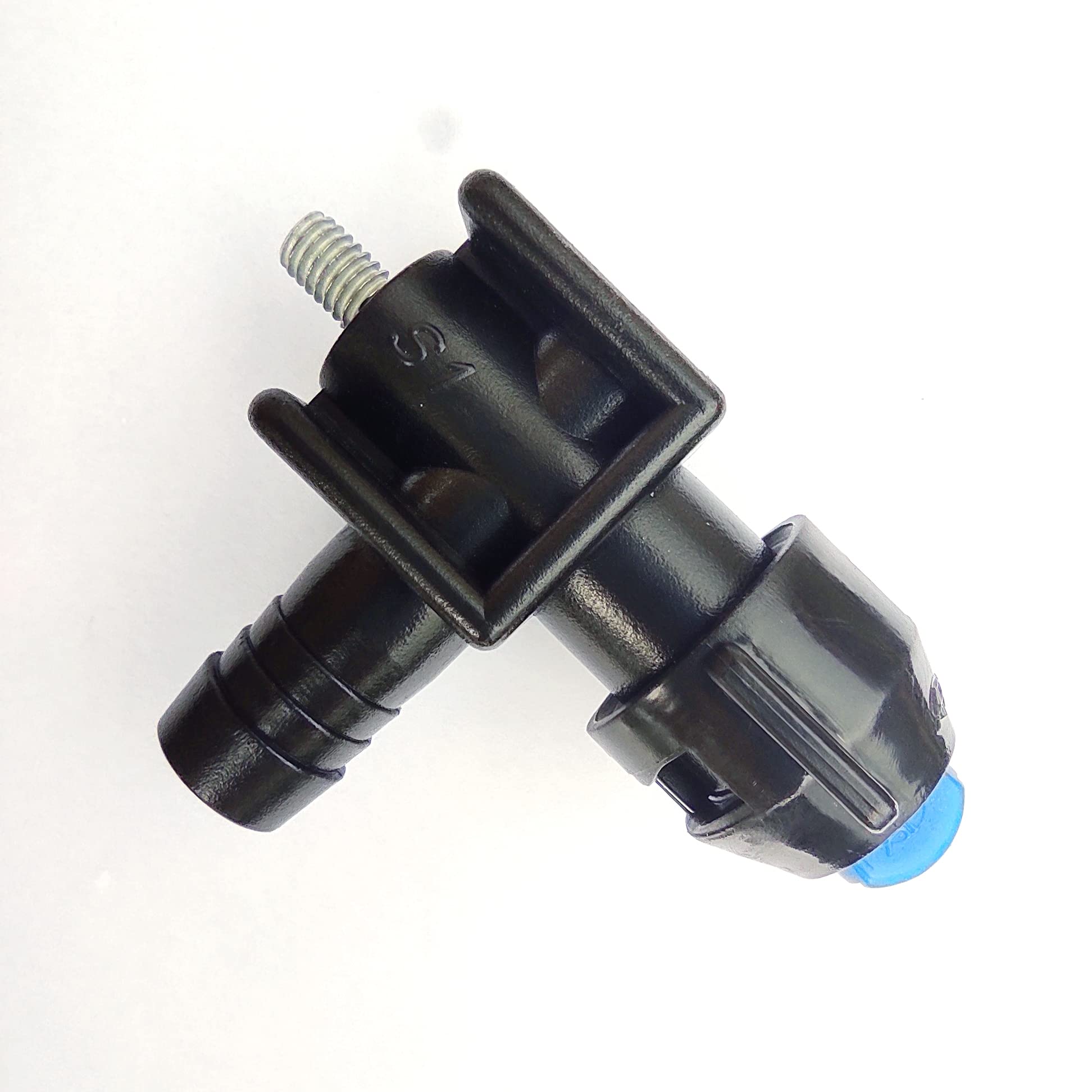 L Shape Single Holder Body Nozzle Replacement RAU-System End Hose Connector with Screw L Shape Mount Farm Agricultural Sprayer Spraying Nozzle for Farm Vehicle Agricultural Plant Protection Cap Head