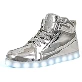 IGxx LED Light Up Shoes for Men USB Recharging High Top LED Sneakers Women Kids