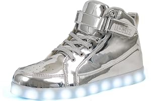 IGxx LED Shoes for Kids Light Up Shoes Boys Girls Fashion High Top LED Lights Sneakers Kids Glowing