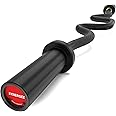 Synergee Commercial Super EZ Curl Olympic Bar Chrome, Black Phosphate and Red with Powder Coated Brass Bushings Excellent for Bicep Curls and Triceps Extensions