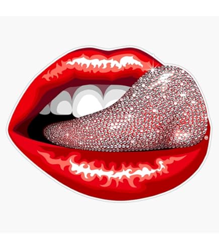 Amazon.com - KISS Mark Lips Vinyl Sticker Decals (Pack of 2) for