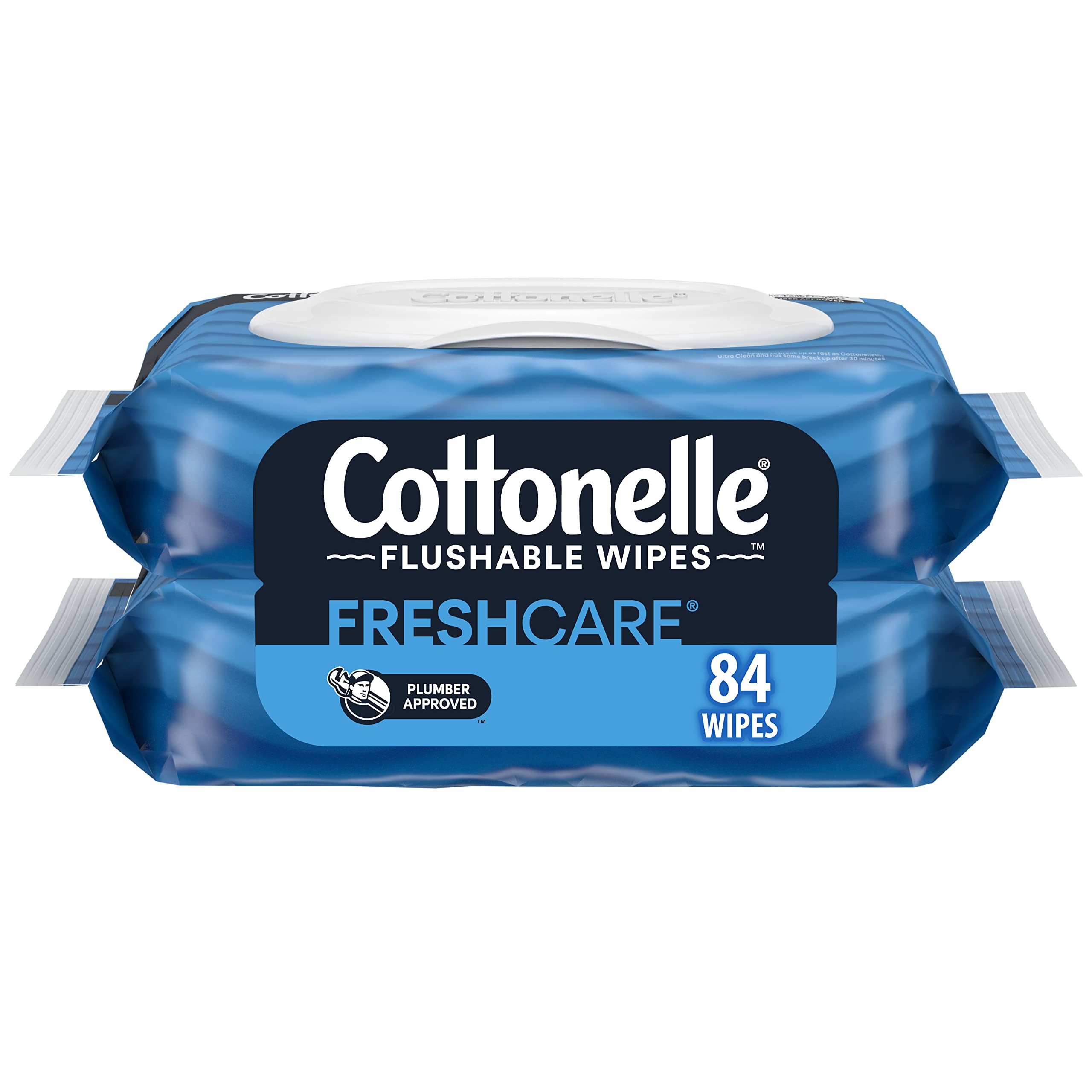 Photo 1 of Cottonelle Flushable Wet Wipes for Adults, 2 Flip-Top Packs, 42 Wipes per Pack (84 Wipes Total)