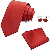 Luckyvestir Black Ties for Men Solid Color Tie Formal Necktie for Business Wedding