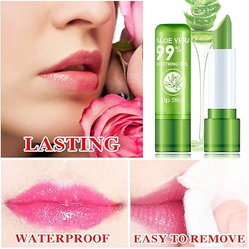 2 Pack Aloe Vera Lipstick,Long Lasting Nourishing Moisturizing Lip  Stick,Magic Temperature Color Changing Lipstick,Lip Gloss,Waterproof Matte  Lip Balm Makeup in Dubai - UAE | Whizz Categories