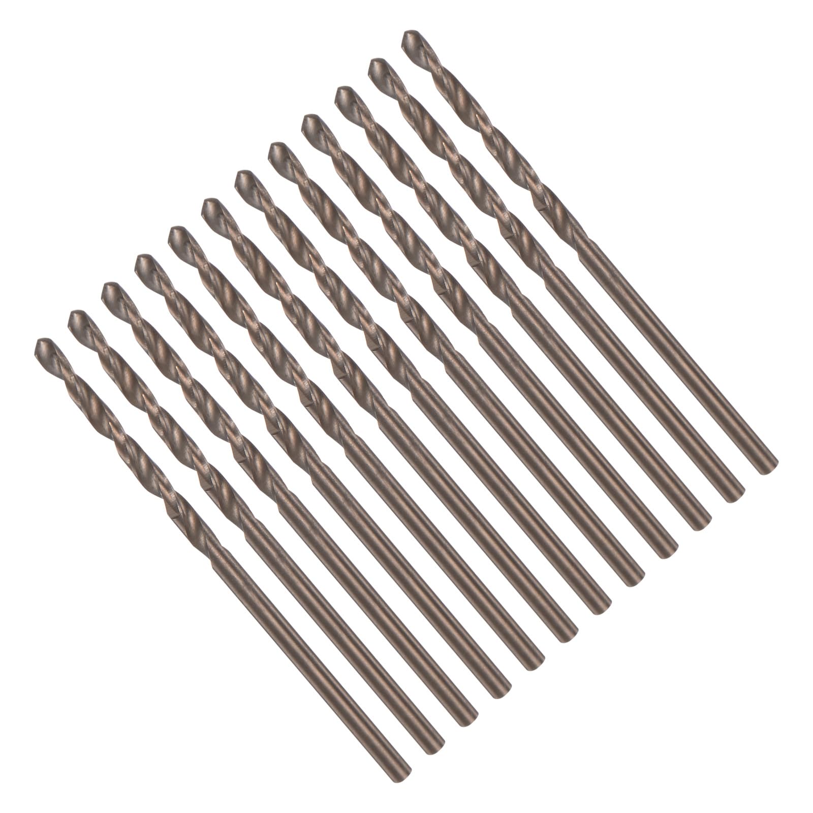 CoCud Cobalt Twist Drill Bits, 1.8mm Cutting Diameter 0.07" Shank, M35 High-Speed Steel Jobber Drill Bit Set (Applications: for Metal Wood Plastic), 12-Pieces