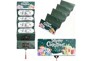Christmas Cash Gift Envelope, 10-Pocket Money Bag, Christmas Surprise Card Holder, can Hold Cash, Checks and Gift Cards.