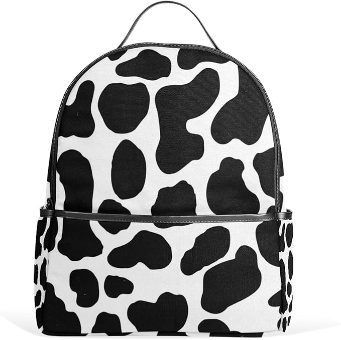 Use7 Animal Cow Print Polyester Backpack School Shoulder Travel Bag