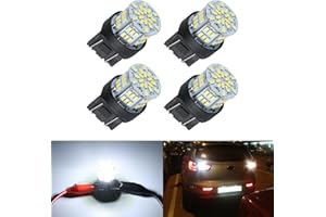 iFunyLED 4PCS 7443 LED Bulb Back Up Reverse Light 12V-24V Super Bright 7440 T20 LED Replacement Light Kit Set for Car Back Up Reverse Tail Brake Turn Signal Daytime Running Lights - Xenon White