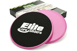Elite Sportz Core Sliders for Working Out - Pack of 2 Compact, Dual Sided Gliding Discs for Full Body Workout on Carpet or Ha