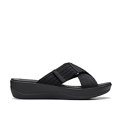 Clarks Women's Arla Wave Slide Sandal, Black
