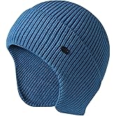 Winter Beanie Hats for Men Outdoor Stretchy Knit Ski Caps with Earflap Windproof