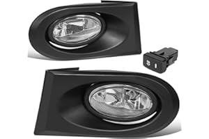 DNA MOTORING FL-ARSX02-CH Front Bumper Fog Light Driver & Passenger Side Enhance Visibility [Compatible with 02-04 Acura RSX]