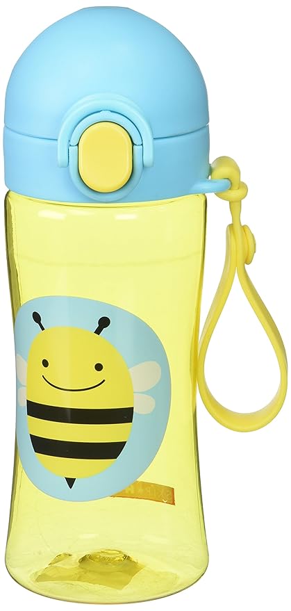 Skip Hop Zoo Lock-Top Sports Bottle, Bee, Yellow