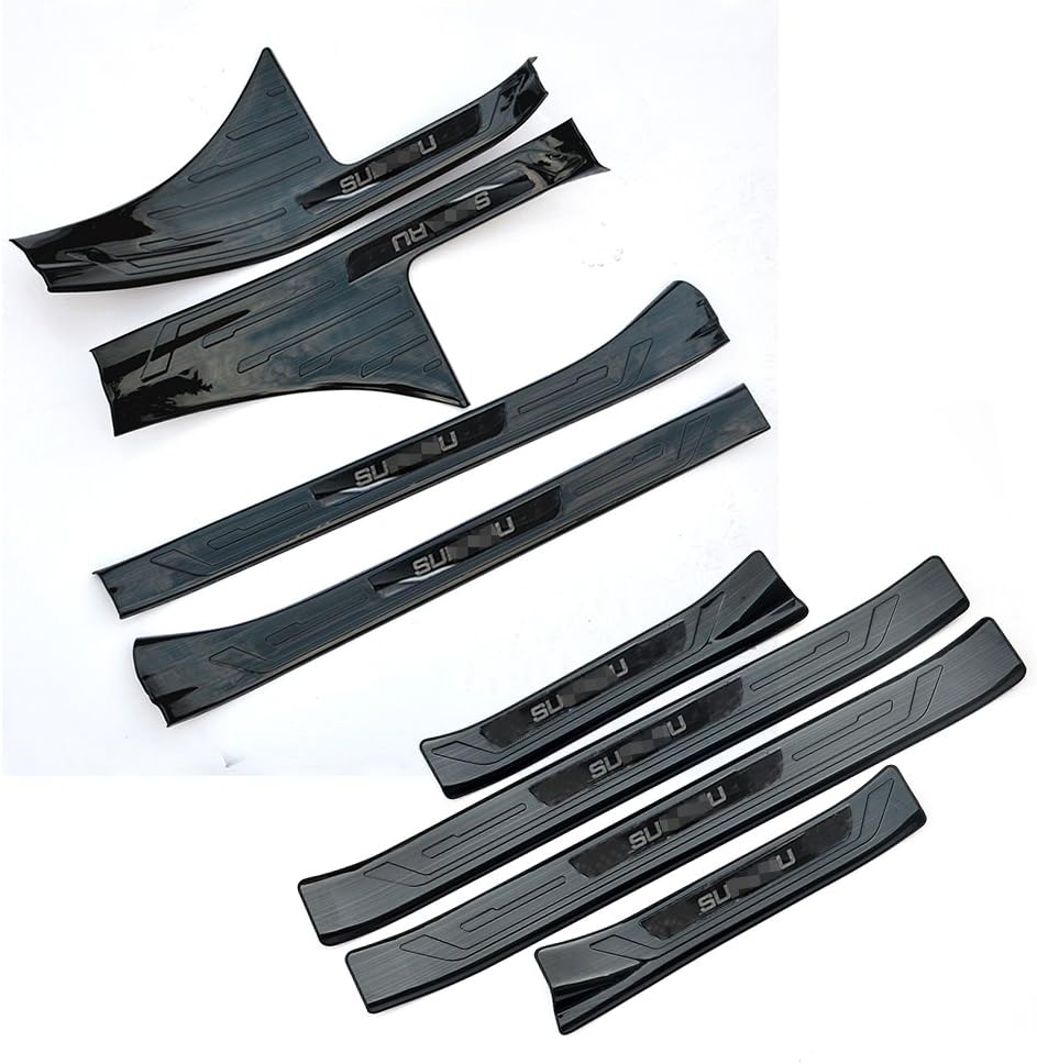 Chebay 8PCS Fits for XV Subaru Crosstrek 2018 2019 2020 2021 Door Sill Trim Scuff Plate Guard Protector