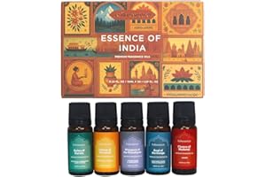 Folkulture Essential Oil Set (Set of 5) | Premium Fragrance Oils for Home, Meditation Gifts for Women | Sandalwood, Patchouli
