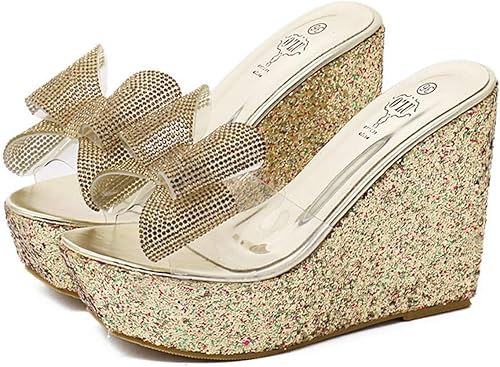 Amazon Trvelbett キラキラサンダル サンダル レディース ミュール 銀 金色 ウェッジソール ウェッジサンダル 厚底 コルク ウェッジサンダル コンフォートサンダル オシャレ 脚長 ヒール12cm 歩きやすい 疲れない 美脚 靴 Trvelbett ミュール