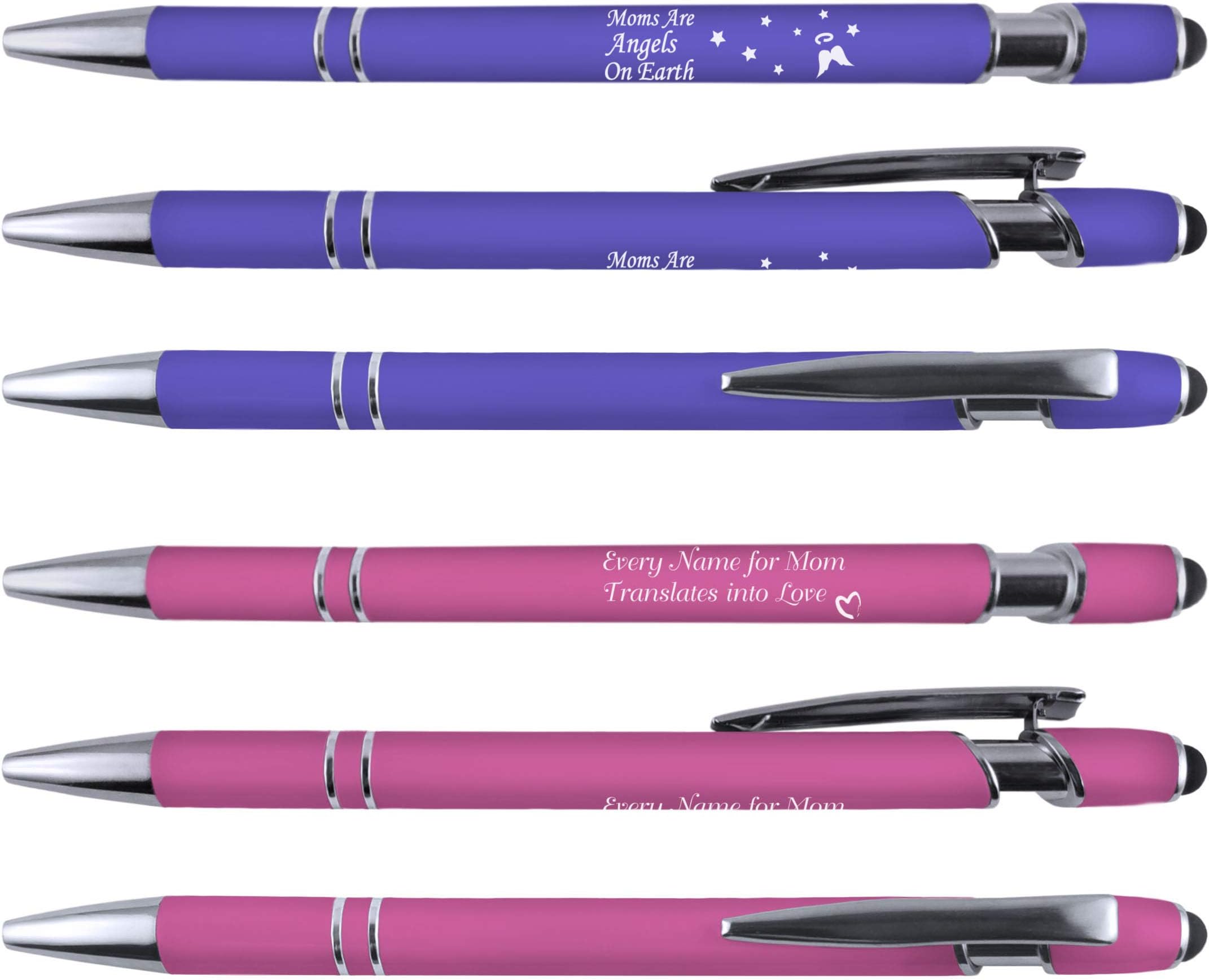 Greeting Pen Mom Comfort Feel Stylus Metal Pen Duo - 6 Pack (6080)