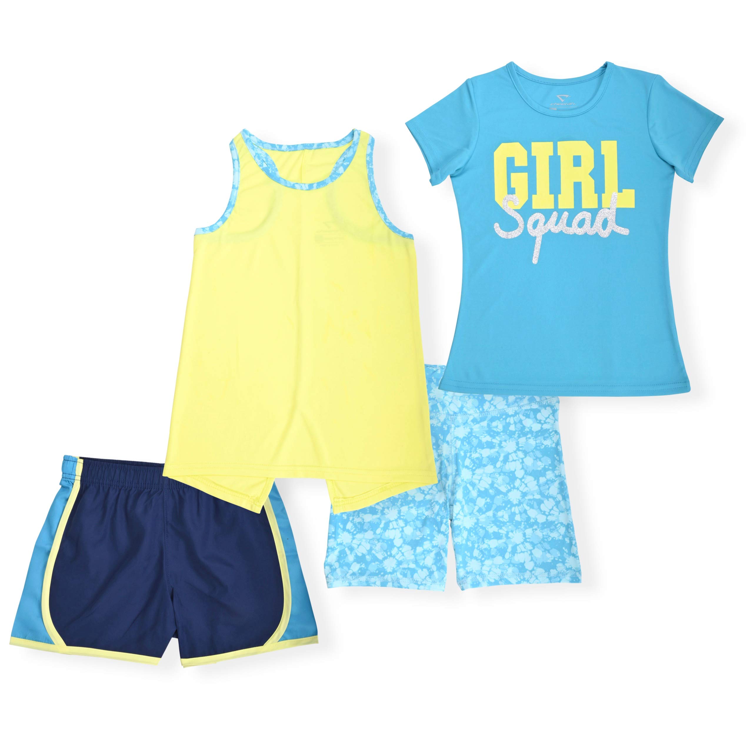 Cheetah Girls 4 Piece Set- Tank Top, Tee Shirt and 2 Pairs of Shorts