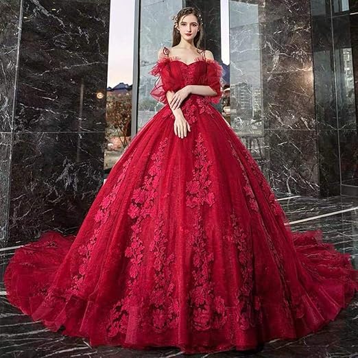 plus size red gown