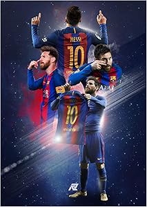 HuaFan Football Player Lionel Messi Canvas Print Painting On Wall Posters and Prints Wall Art Hd Pictures for Living Room Home Decor-24X32 Inch No Frame
