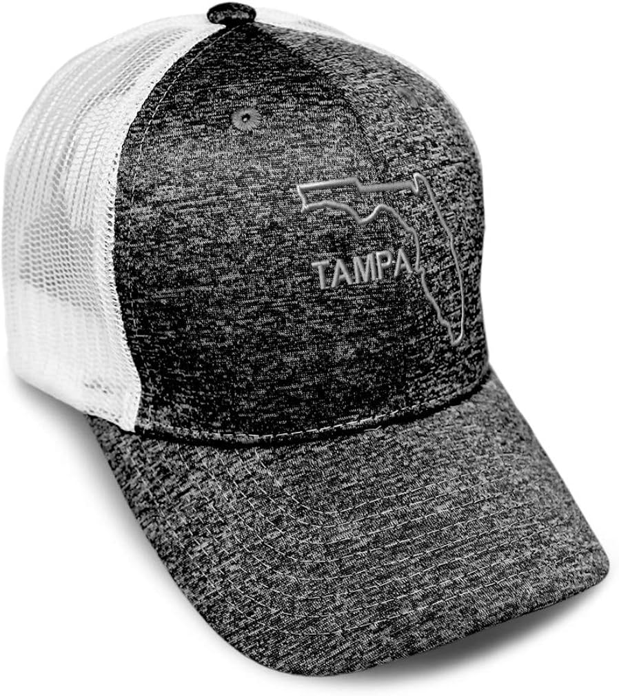 Custom trucker hat jersey baseball cap florida state map tampa