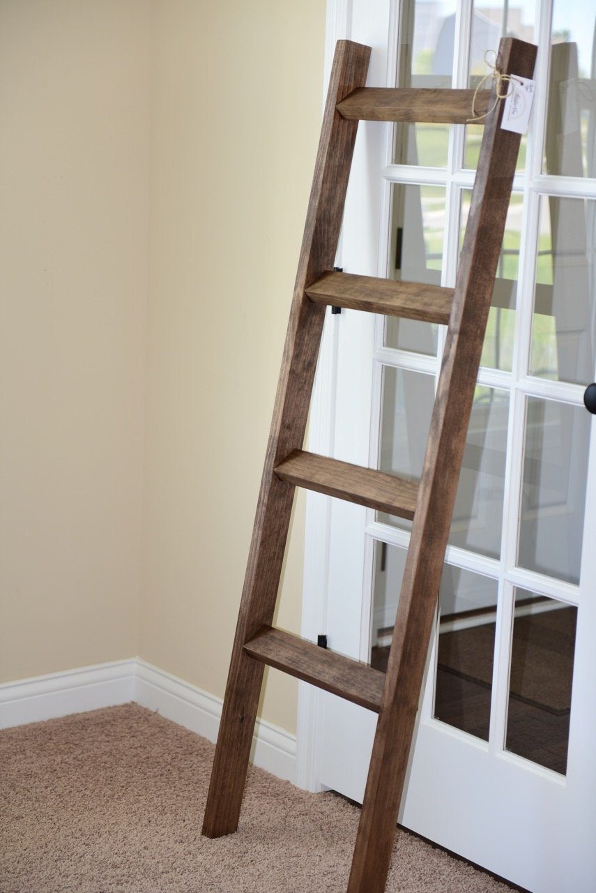 5' Rustic Blanket Ladder, Rustic Home Décor, Quilt Rack