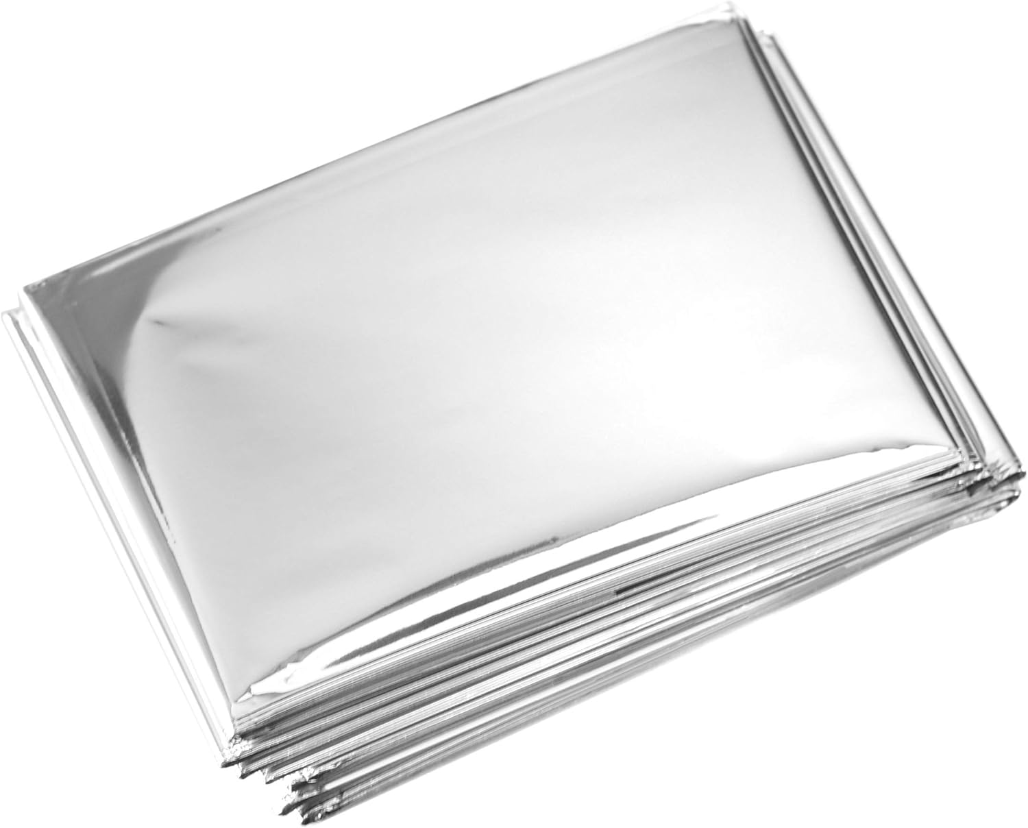 Primacare HB-10 Emergency Foil Mylar Thermal Blanket (Pack of 10), 52" Length x 84" Width, Silver: Health & Personal Care