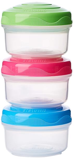 Sistema To Go Mini Bites, 130 ml, mehrfarbig, 3er-Packung