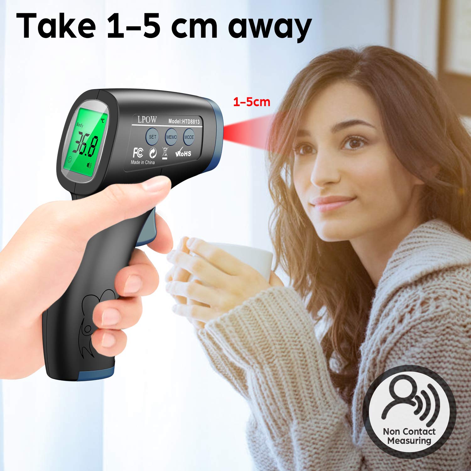 Thermometer for adults, Digital infrared non contact thermometer with