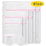 Elekin 洗濯ネット 8枚セット ランドリーネット 洗濯物カラミ/傷み防止 細目/粗目 角型/円筒型 パッキング/旅行など最適