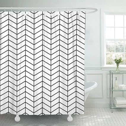Amazon Com Emvency Fabric Shower Curtain Curtains With Hooks
