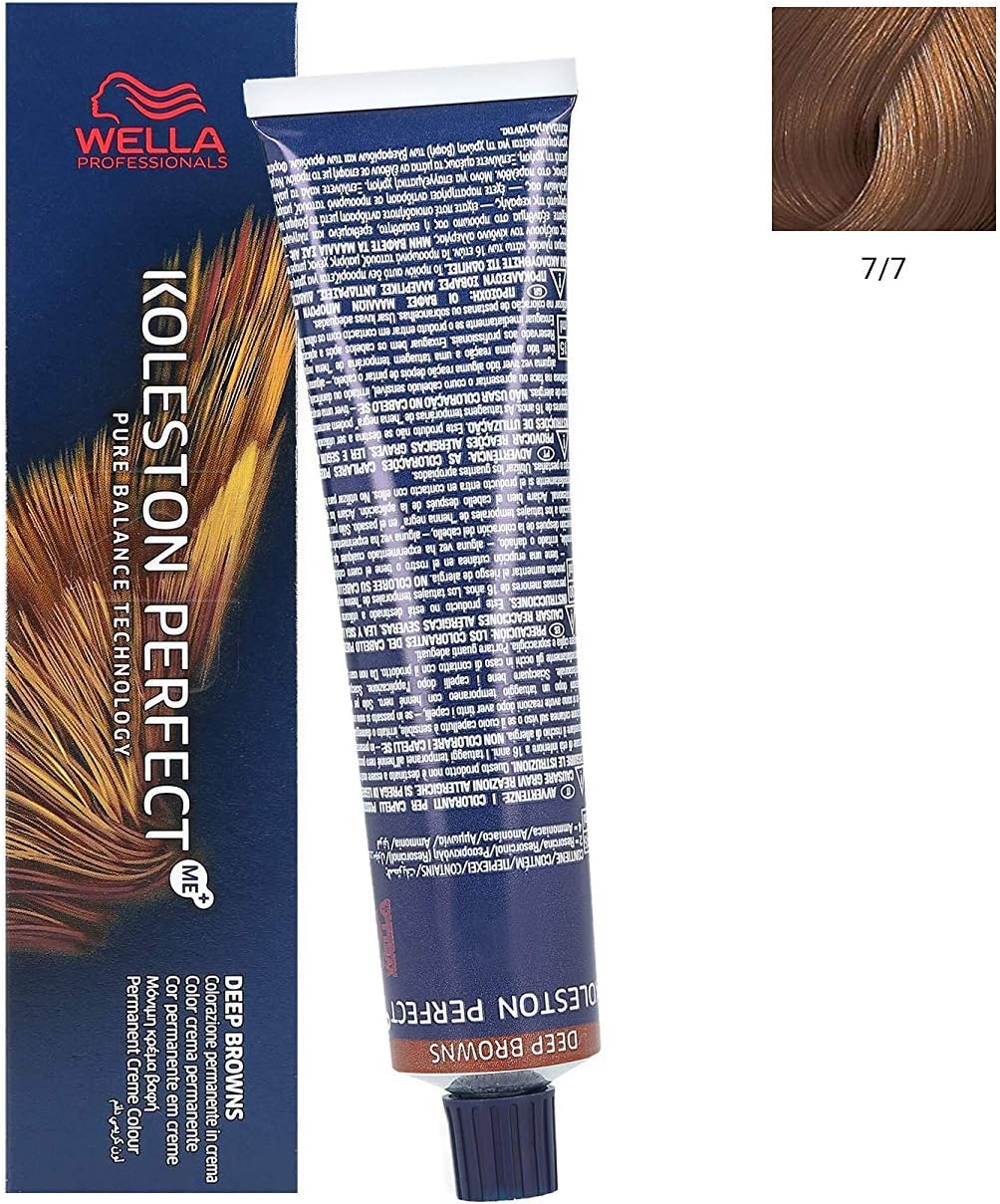 Wella Koleston Perfect MePlus Deep Brown Permanent Hair Colour Cream, No. 7/7 Medium Blonde Brown, 0.66 kg 8005610626819 - Image 4