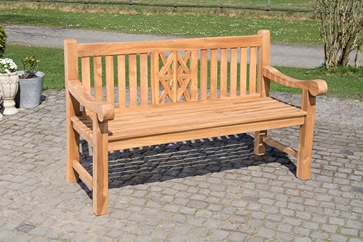 Amazon.de: CLP Teak-Gartenbank Florida V2 mit ergonomischer Sitzfläche