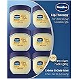 Vaseline Lip Therapy Crème Brûlée 6-Pack – Mini Lip Balms for Soft, Deliciously Kissable Lips, 0.25 Oz Ea