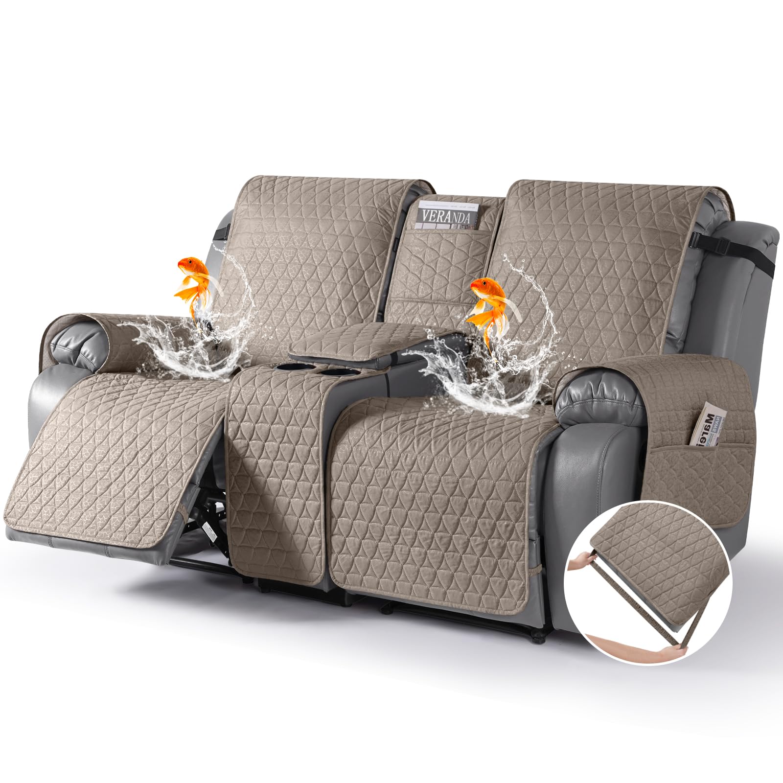 Taococo 100 Waterproof Recliner Cover Loveseat Recliner Cover With