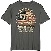 Built 70 Years Ago Funny 70th Birthday USA Flag T-Shirt