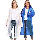 HOOMBOOM Rain Ponchos for Adults Reusable Raincoats Survival Heavy Duty Military Impermeable 2 Packs Rain Coat…