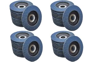 WA GRINDER 40PACK - 4 1/2" Assorted Grit Zirconia Flap Discs Sanding Disc Grinding Wheel for Angle Grinder Metal/Stainless Steel/Woodworking 4 1/2 Inch [40Grit(x10), 60Grit(x10), 80Grit(x10), 120#(x10)]