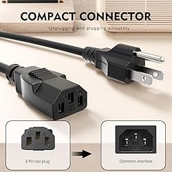 10 Ft AC Power Cord Compatible with Horizon Fitness