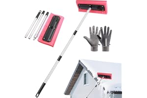 Adjustable Telescoping Snow Roof Rake(78-157in), Snow Rake for House Roof Telescoping, 20ft Roof Rakes for Snow Removal with 