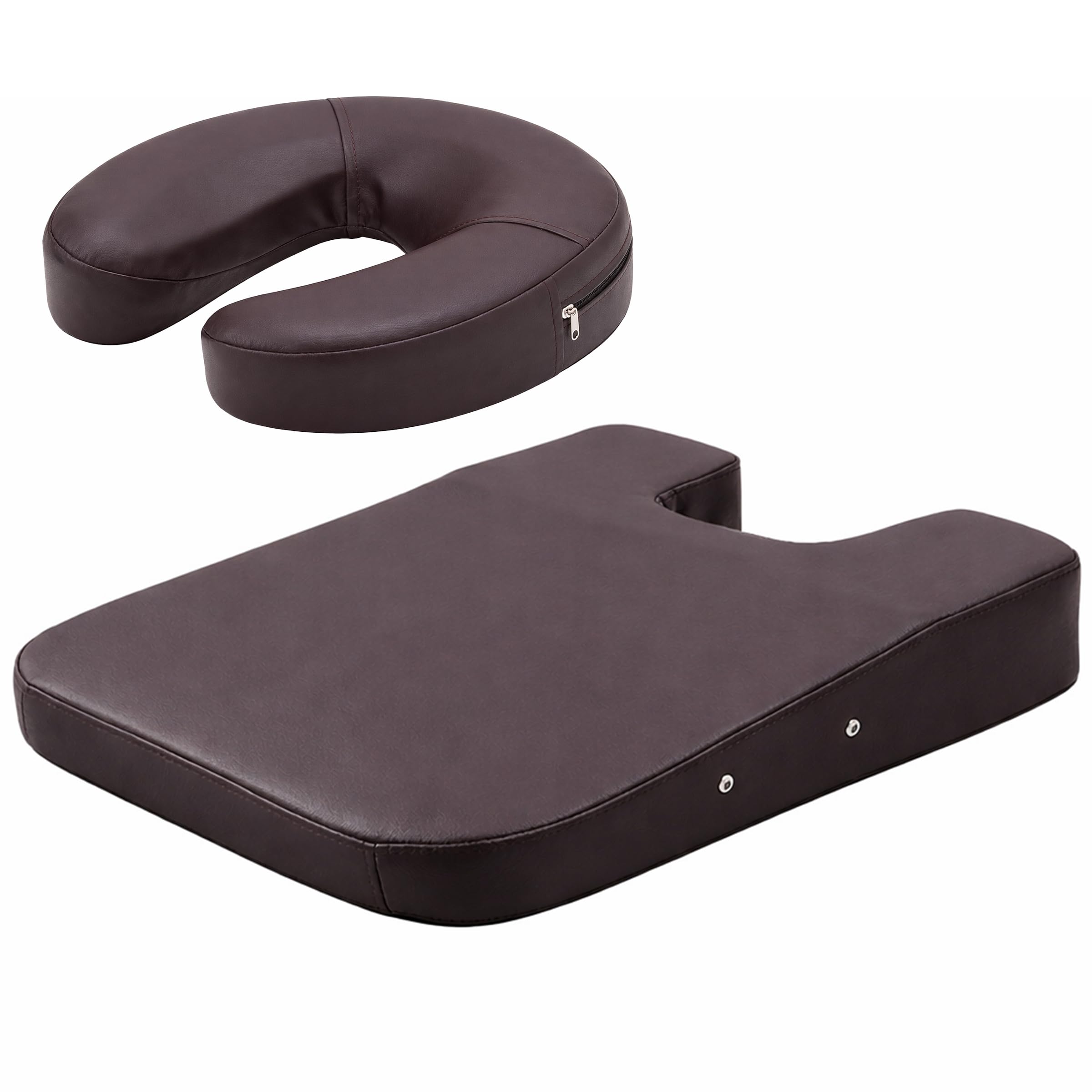 胸当てマクラ 顔マクラ セット ブラウン [ マッサージ枕 低反発マクラ うつぶせ枕 整体枕 エステマクラ 寝枕 クッション うつぶせ うつ伏せ マクラ