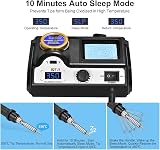 Preciva 60W Soldering Station LCD Display 90-480C 5 Tips Solder Wire Sponge view 4