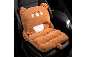 GENERIC Cute Seat Cushion - Stable Car Lumbar Support Cushion, Adorable Cartoon Chair Cushion Integrated Design Cute Chair Cushion, Anti Slip Plush Car Seat Cushion for Chair Car Patio Wheelchair