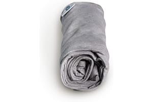 Pharmedoc Pregnancy Body Pillow Cover Replacement for U Shaped Body Pillow with Detachable Extension ONLY- Jersey Cover Only - Grey