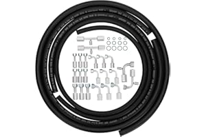 REDANTS 25PCS AC Hose and Fitting Kit, Includes 6.5ft #6#8#10 AC Hoses and #6#8#10 AC Fittings, Air Conditioning Hose with O-rings