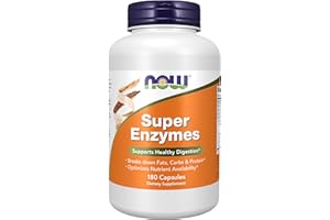 NOW Foods Supplements, Super Enzymes, Formulated with Bromelain, Ox Bile, Pancreatin and Papain,180 Capsules